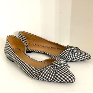 A New Day Checkered Print Bow Flats 9.5 NWOT
